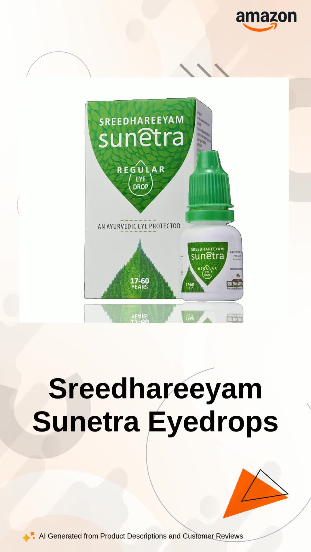 Buy Sreedhareeyam Ayurveda Sunetra Regular Herbal Eyedrops (17-60